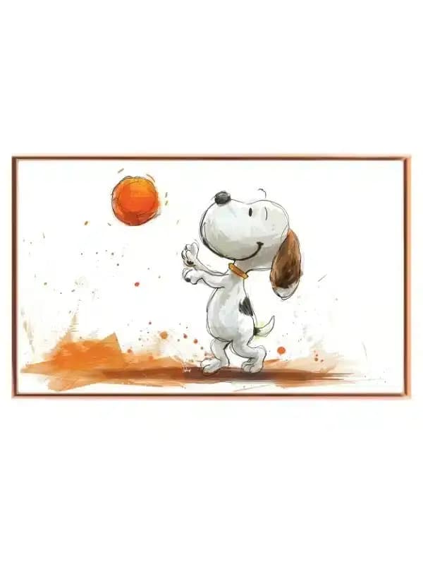 Playful Puppy With Ball Plakat