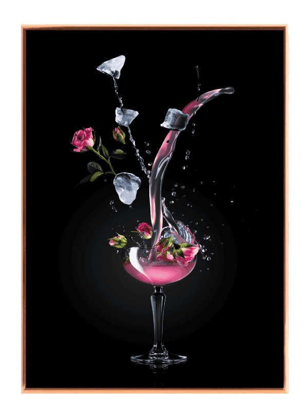 Lyserød Cocktail Med Is Plakat