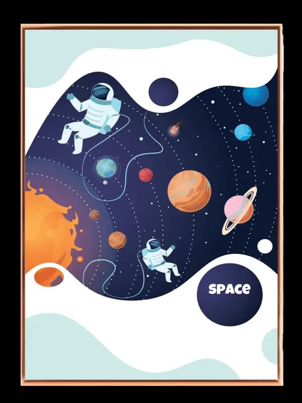 Playful Solar System Adventure Plakat