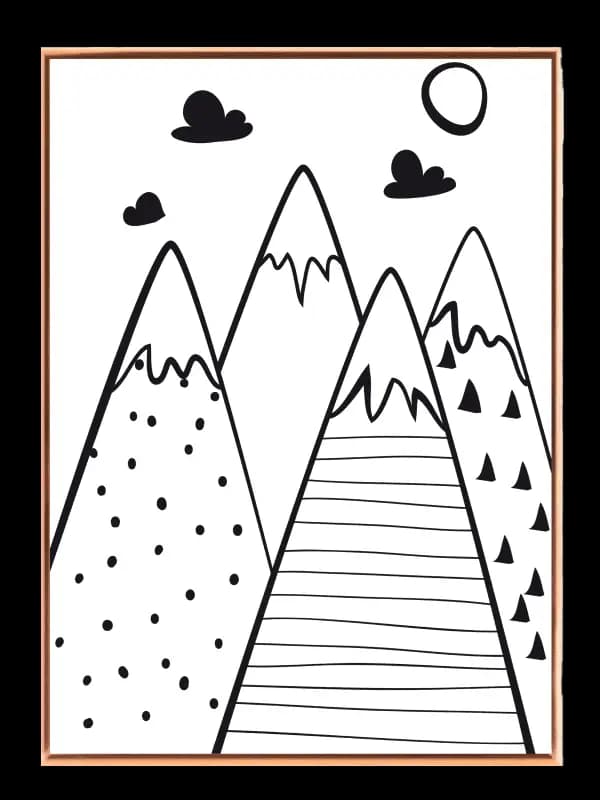 Playful Mountain Shapes Plakat