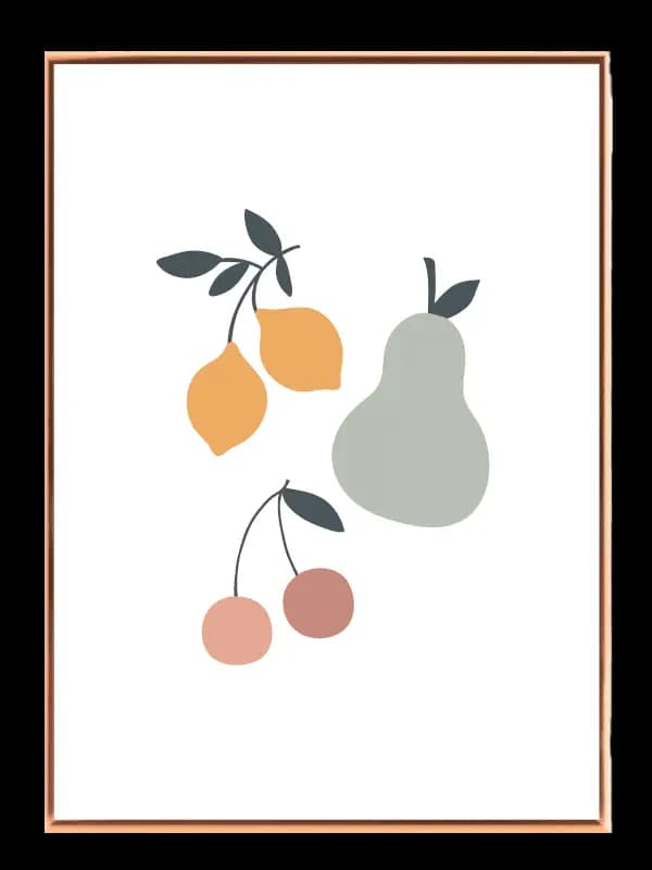 Gentle Fruit Shapes Plakat