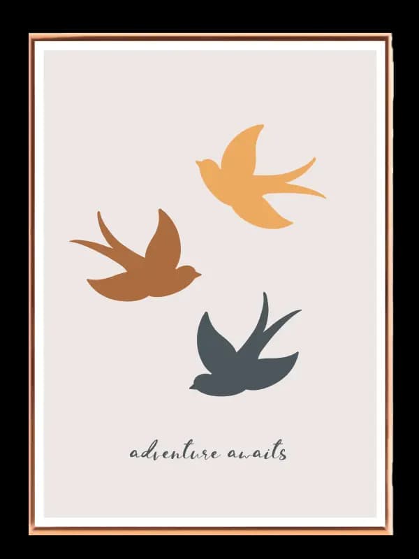 Playful Flying Birds Adventure Plakat