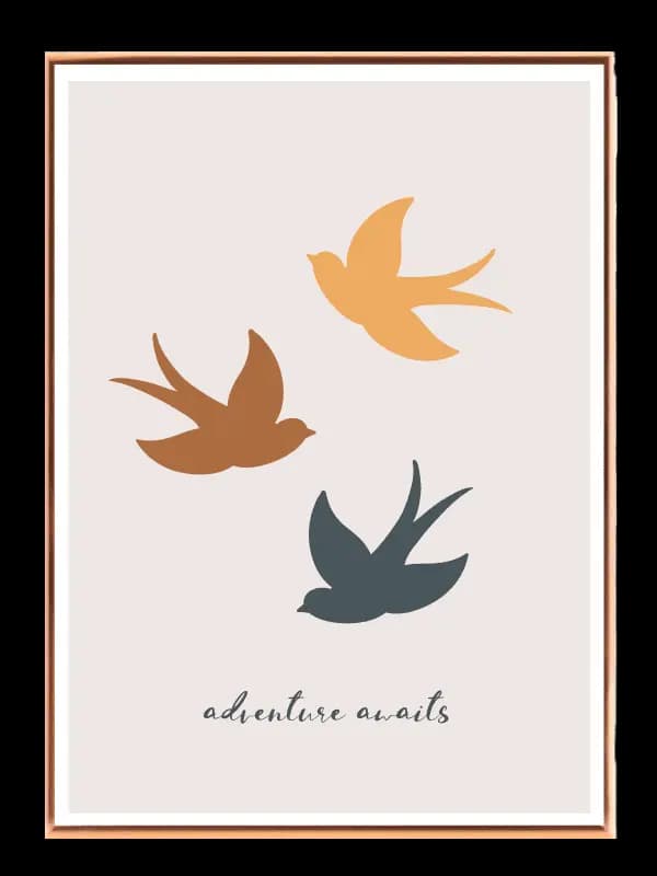 Gentle Flying Birds Adventure Plakat