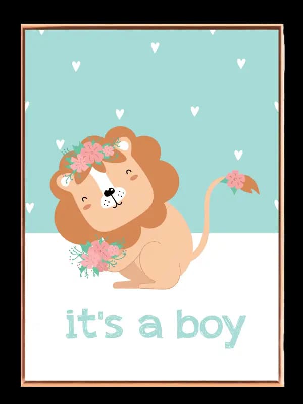 Gentle Lion Baby Celebration Plakat