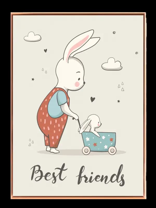 Gentle Bunny Best Friends Plakat
