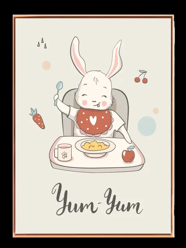 Cozy Bunny Mealtime Plakat