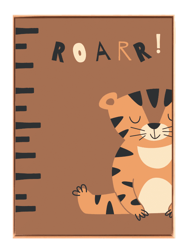 Playful Tiger Growth Chart Plakat