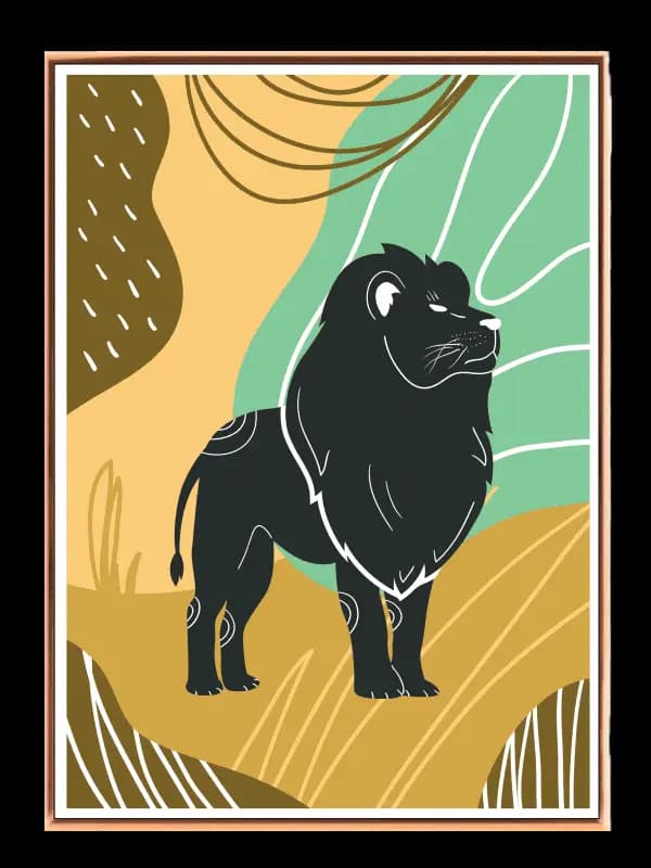 Brave Black Lion Safari Plakat