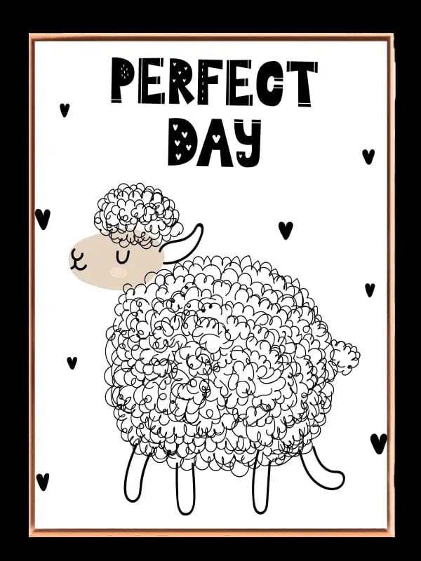 Cozy Sheep Perfect Day Plakat