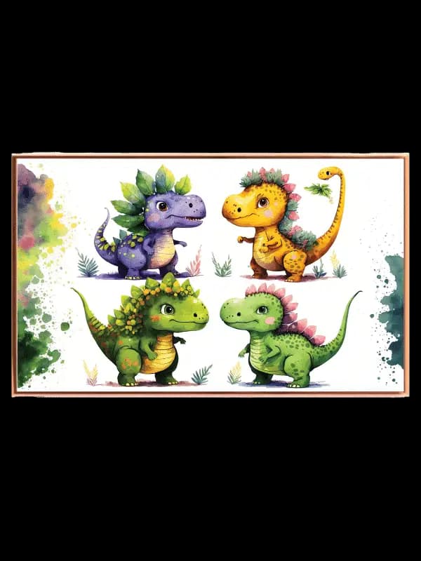 Playful Little Dinosaur Friends Plakat