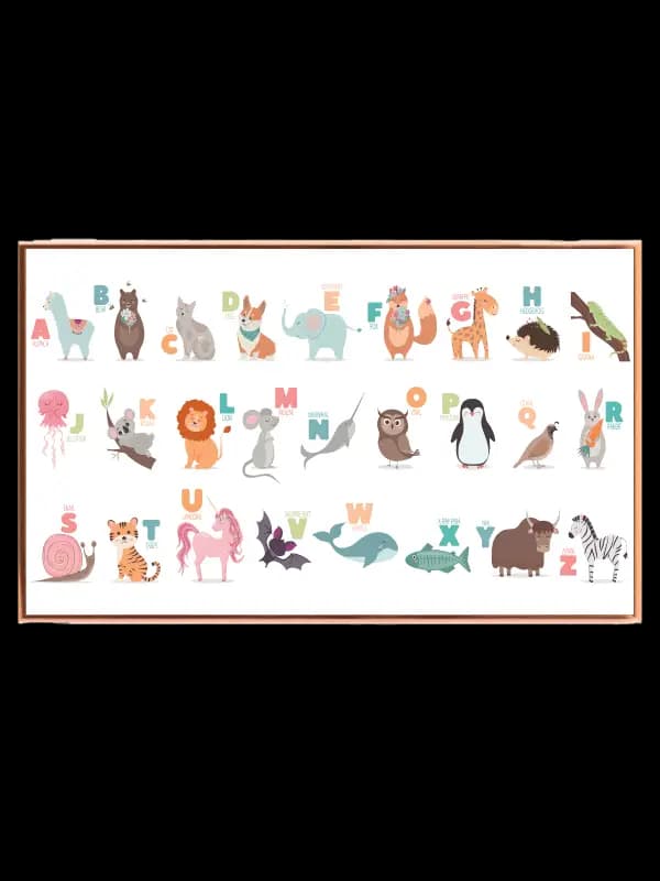 Playful Animal Alphabet ABC Plakat