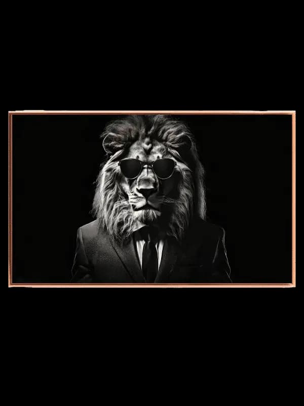 Cool Lion In Suit Plakat