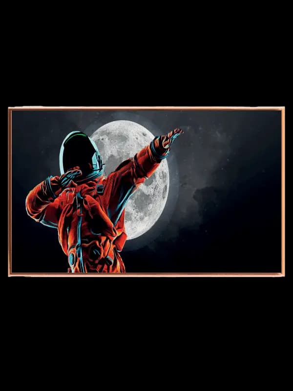Playful Astronaut Moon Dance Plakat