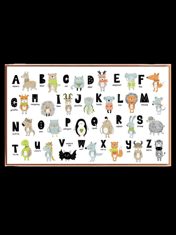 Playful Animal Alphabet Adventure ABC Plakat