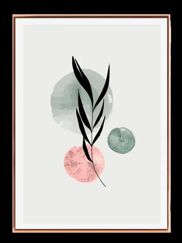 Leaf Silhouette Bloom Plakat