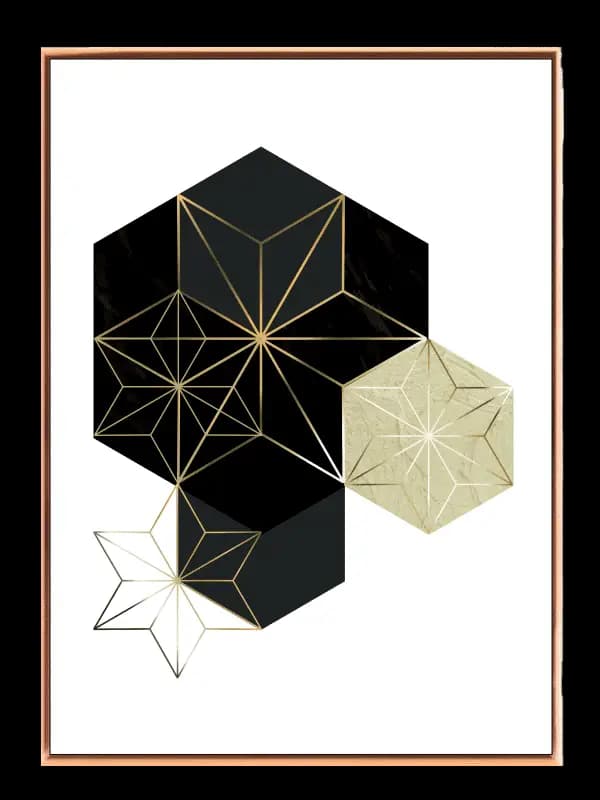 Hexagonal Star Pattern Plakat
