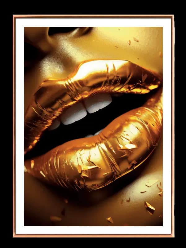Golden Shattered Lips Plakat