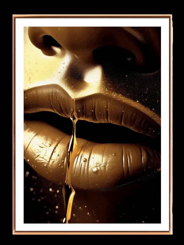 Golden Veil Lips Plakat