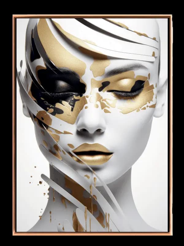 Golden Veins Face Plakat
