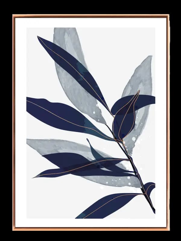 Azure Leaf Veins Plakat