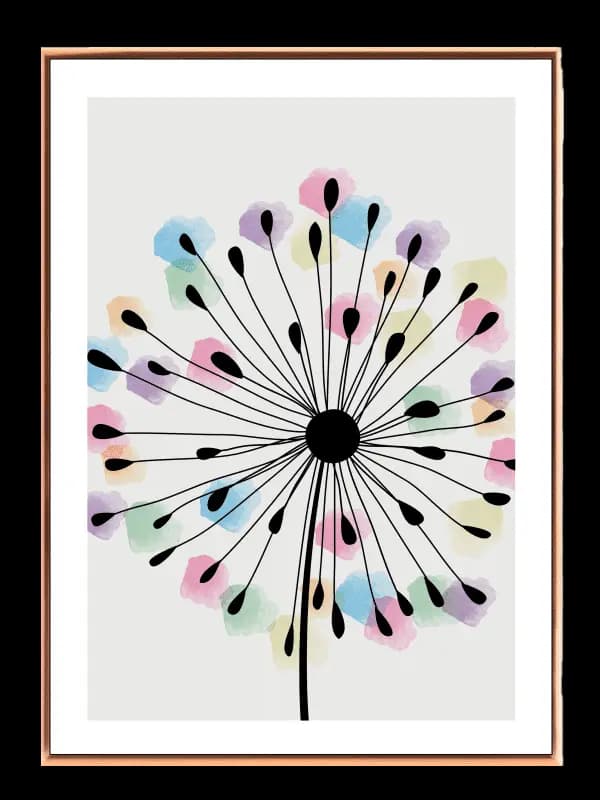 Watercolor Dandelion Bloom Plakat