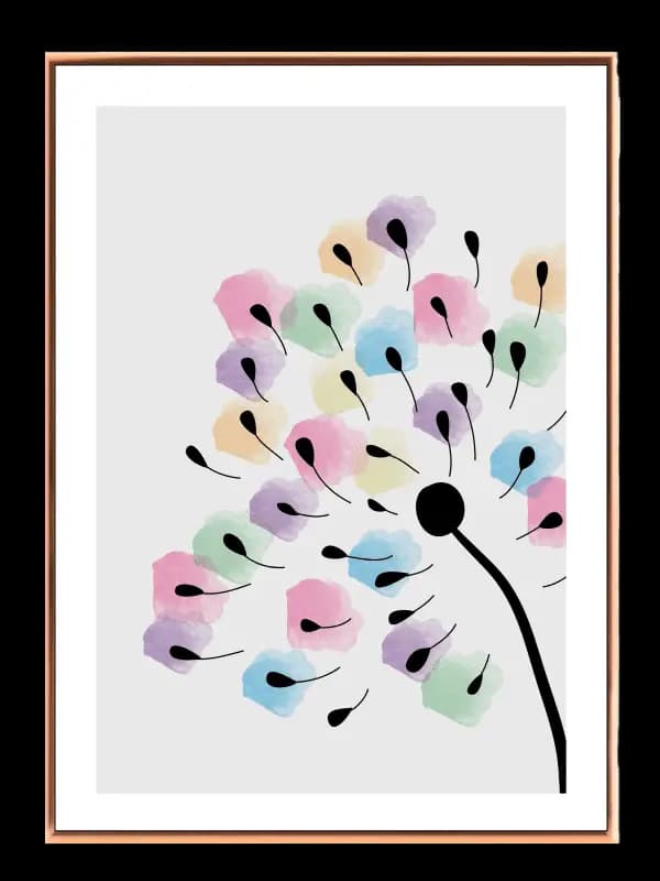 Pastel Bloom Cluster Plakat