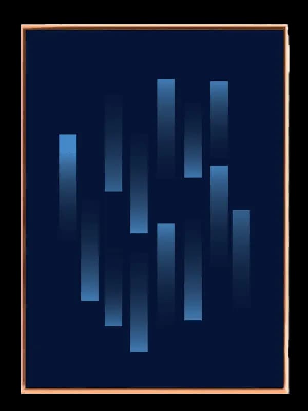 Blue Gradient Bars Plakat
