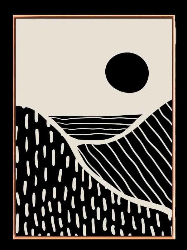 Contour Hills Eclipse Plakat