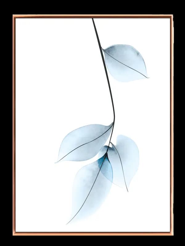Translucent Blue Leaves Plakat