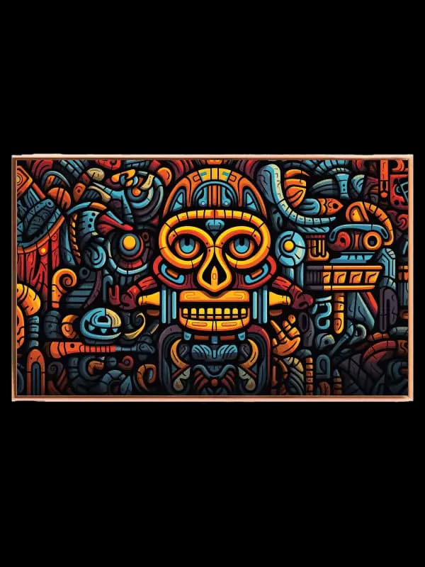 Aztec Skull Mosaic Plakat