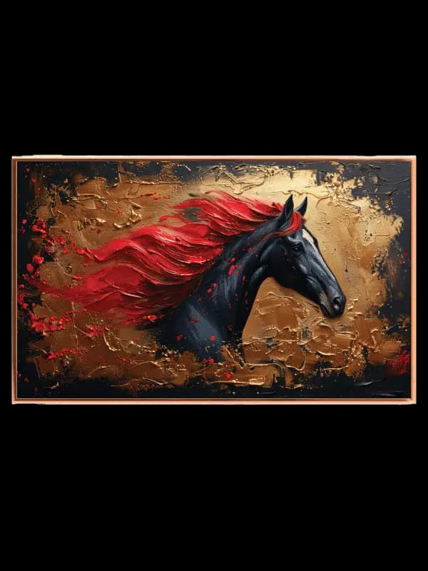 Crimson Mane Stallion Plakat