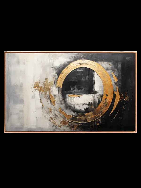 Golden Orbit Circle Plakat