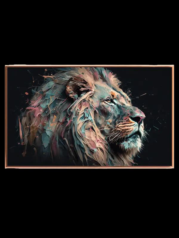 Lion Colorful Portrait Plakat