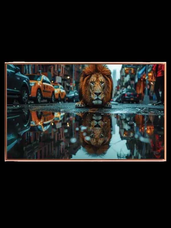 Lion Urban Reflection Plakat