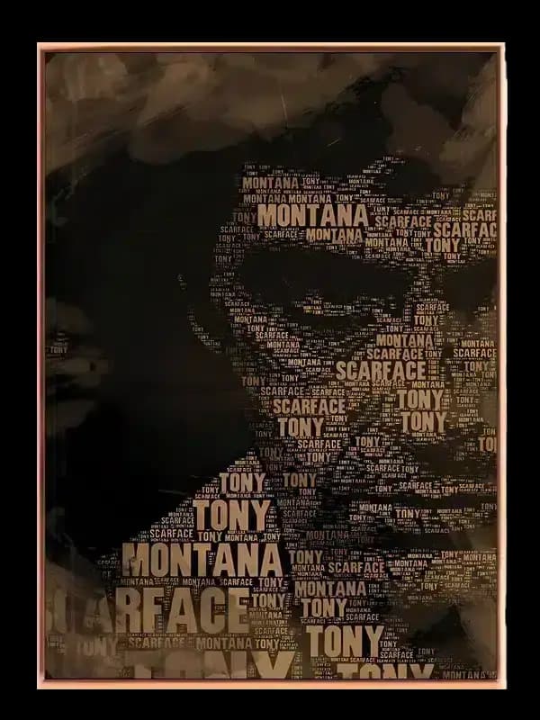 Scarface Tony Montana Typografi