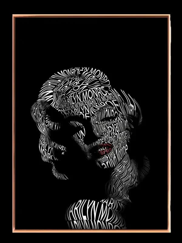 Ikonisk Marilyn Monroe Typografi