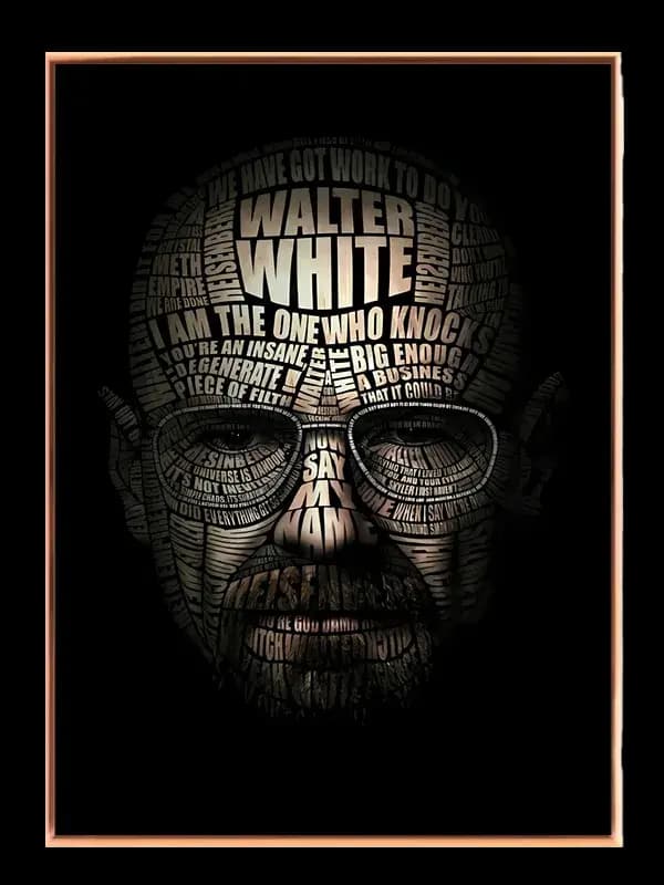 Walter White Typografi Portræt