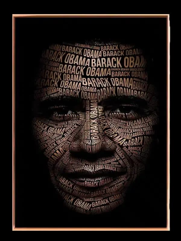 Barack Obama Typografi Portræt