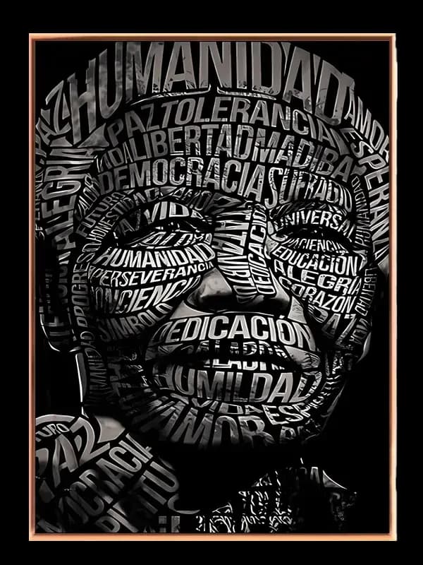Inspirerende Mandela Typografi
