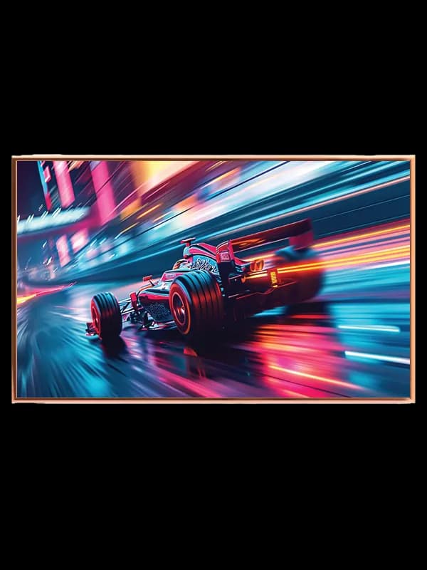 Neon Formel Racer Plakat