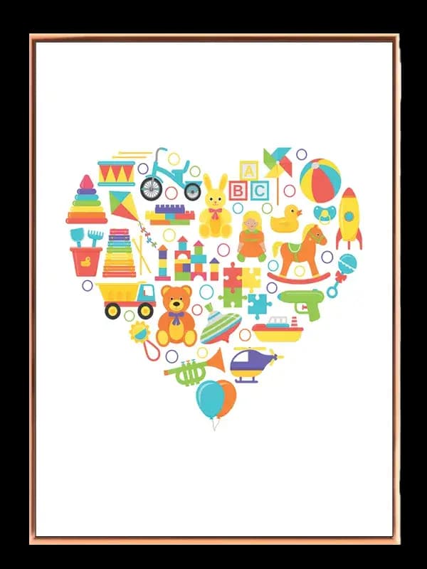 Playful Toy Heart Plakat