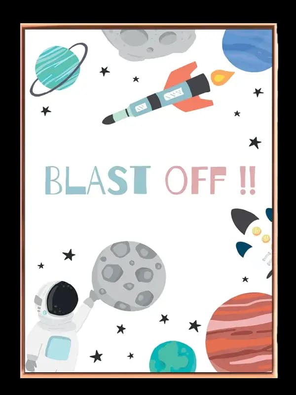 Playful Space Rocket Adventure Plakat