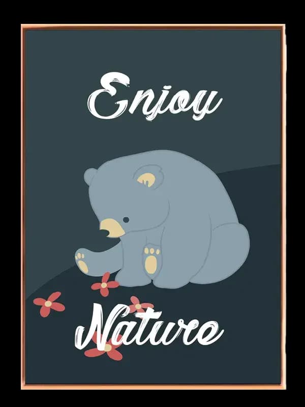 Gentle Bear Enjoy Nature Plakat