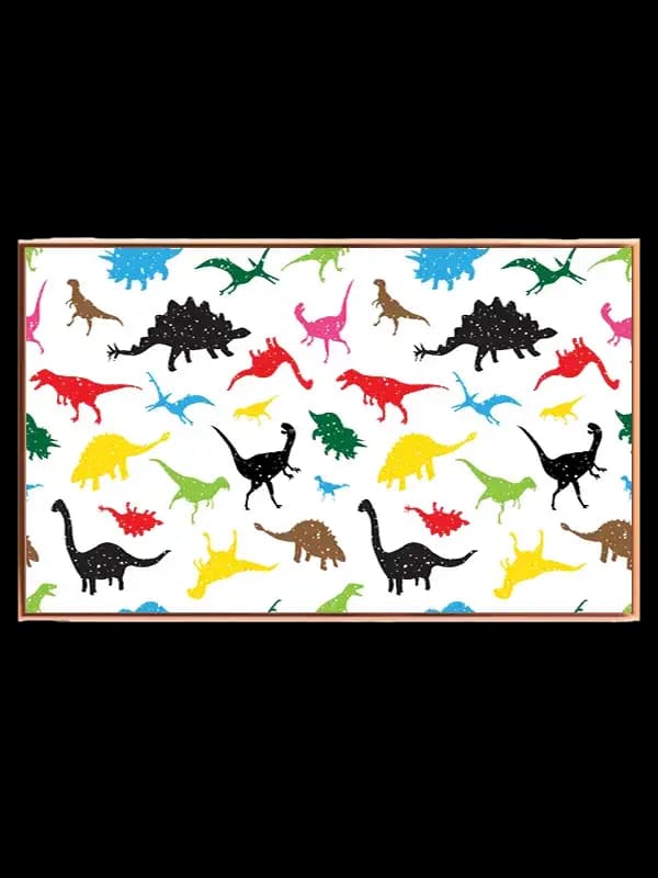 Playful Colorful Dinosaur Parade Plakat