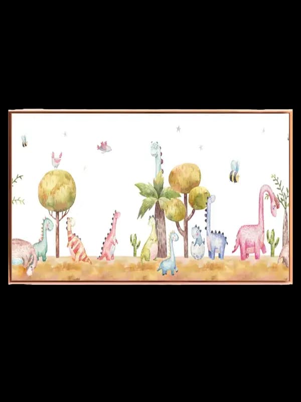Playful Baby Dinosaur Parade Plakat