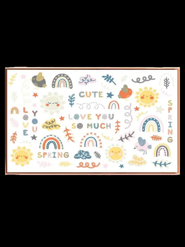 Playful Spring Sunshine Rainbows Plakat