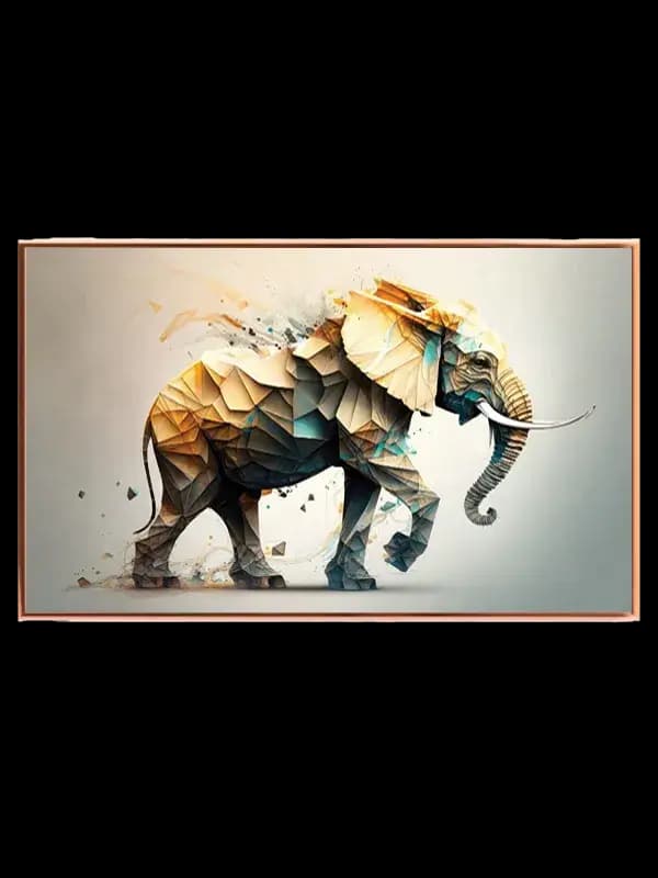 Geometric Elephant Adventure Plakat