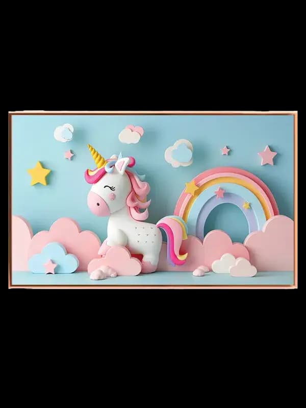Dreamy Unicorn And Rainbow Plakat