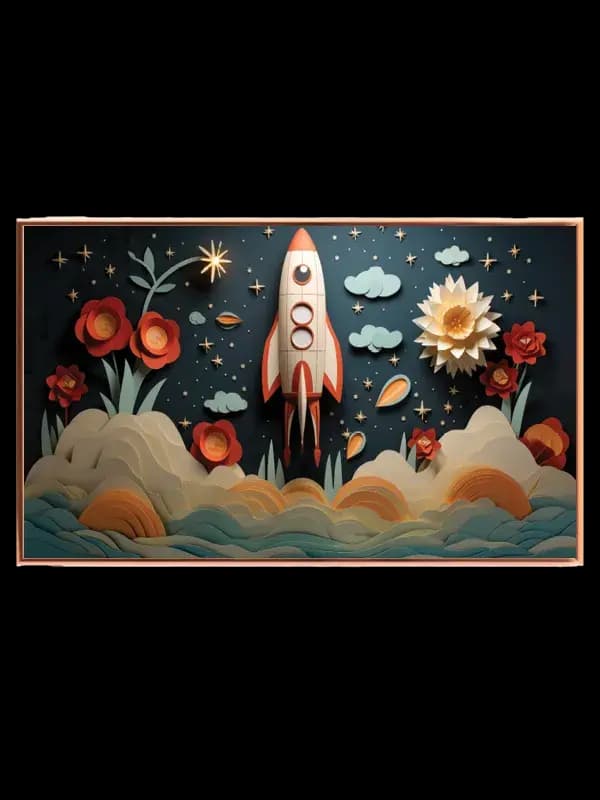 Playful Rocket Adventure Plakat