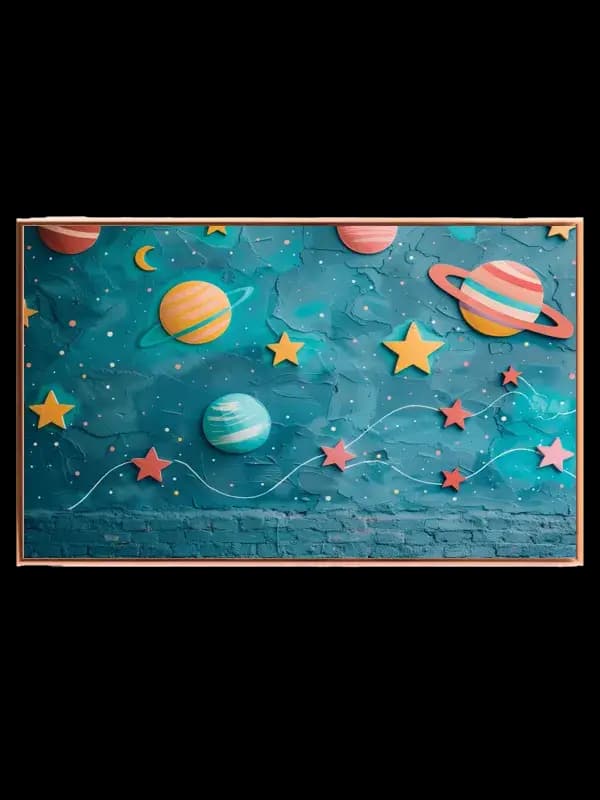 Playful Planets And Stars Plakat
